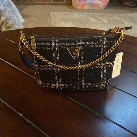 GUESS Black and Gold Women's Bag - Picture 1 of 7